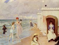 Paul Gustave Fischer - A Day At The Beach